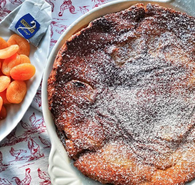 Clafoutis d&rsquo;hiver aux abricots earl grey