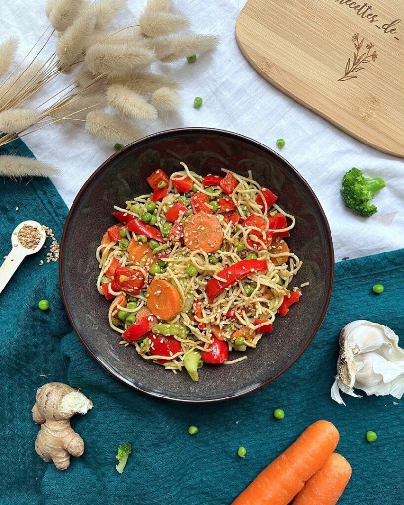 Nouilles chinoises aux légumes