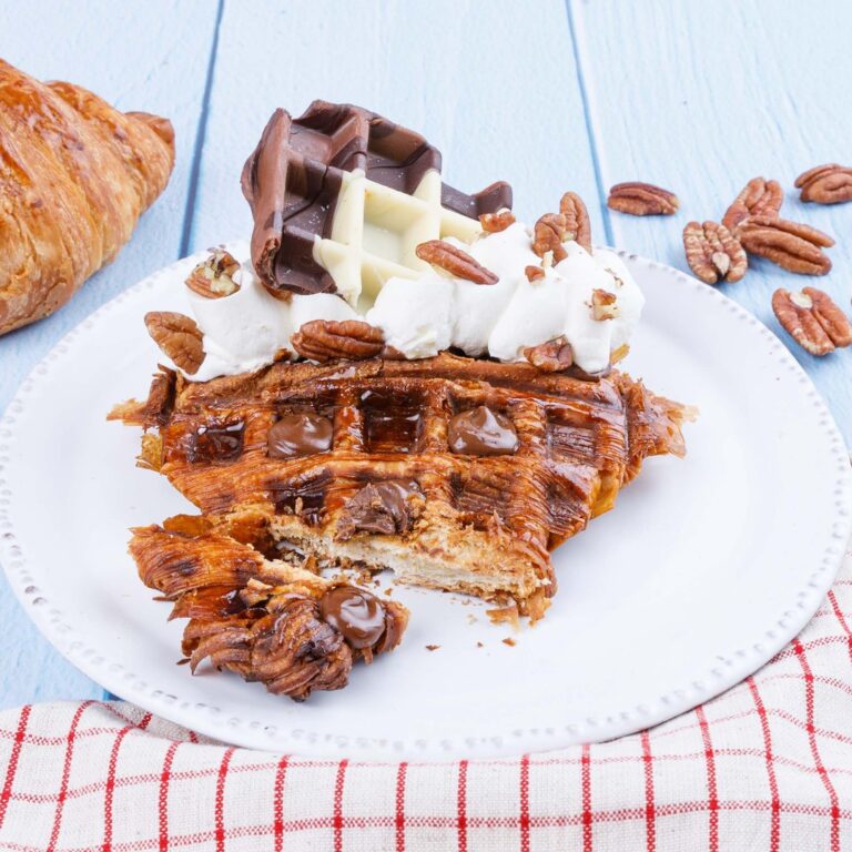 Gaufre de croissant et chocolat