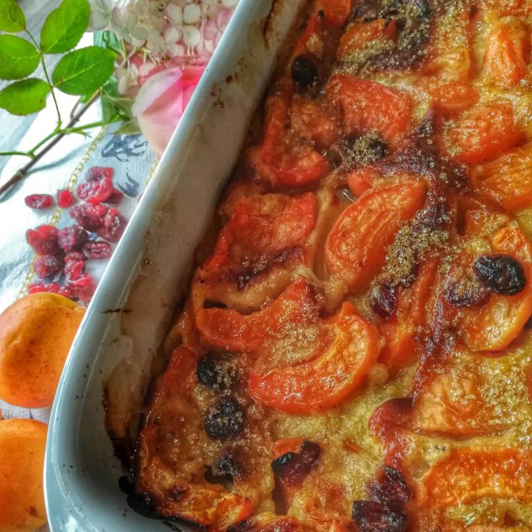 Clafoutis abricots cranberries