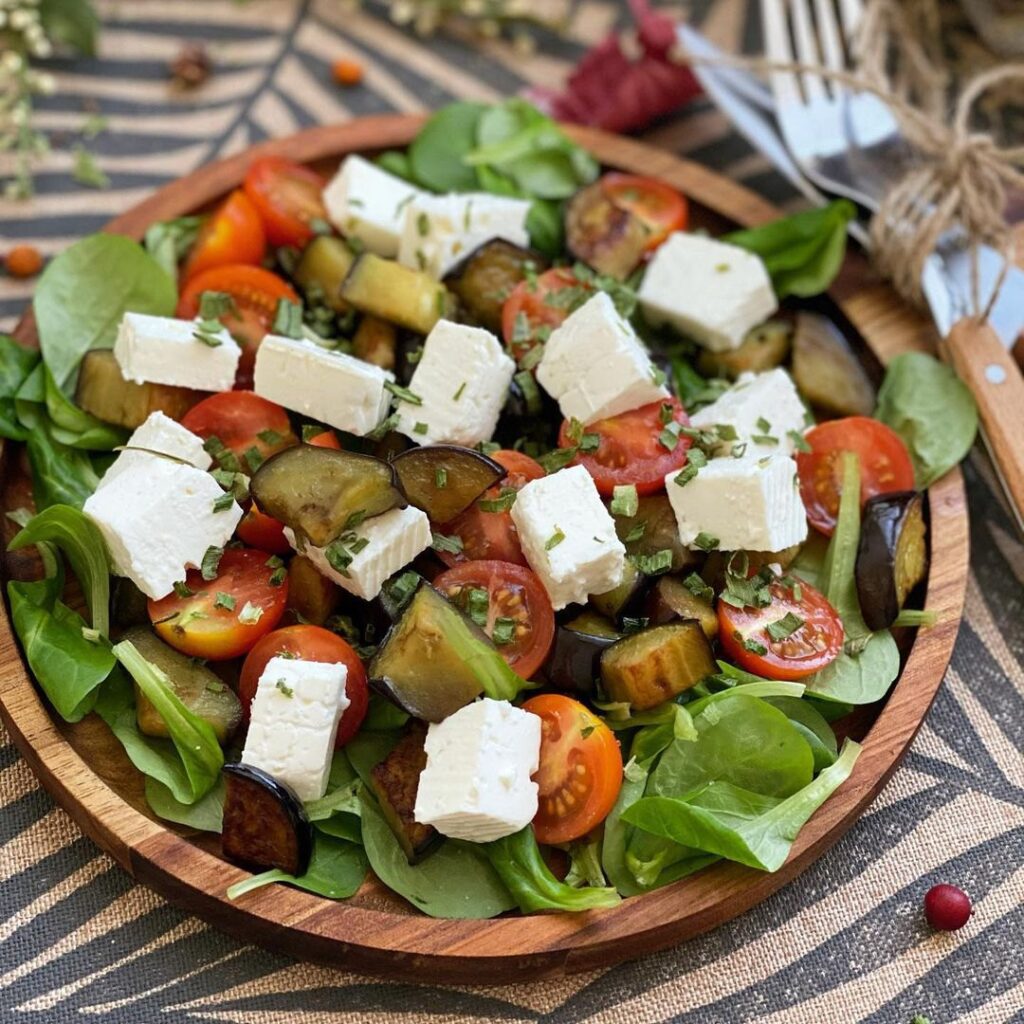 Salade d&rsquo;aubergines et de feta