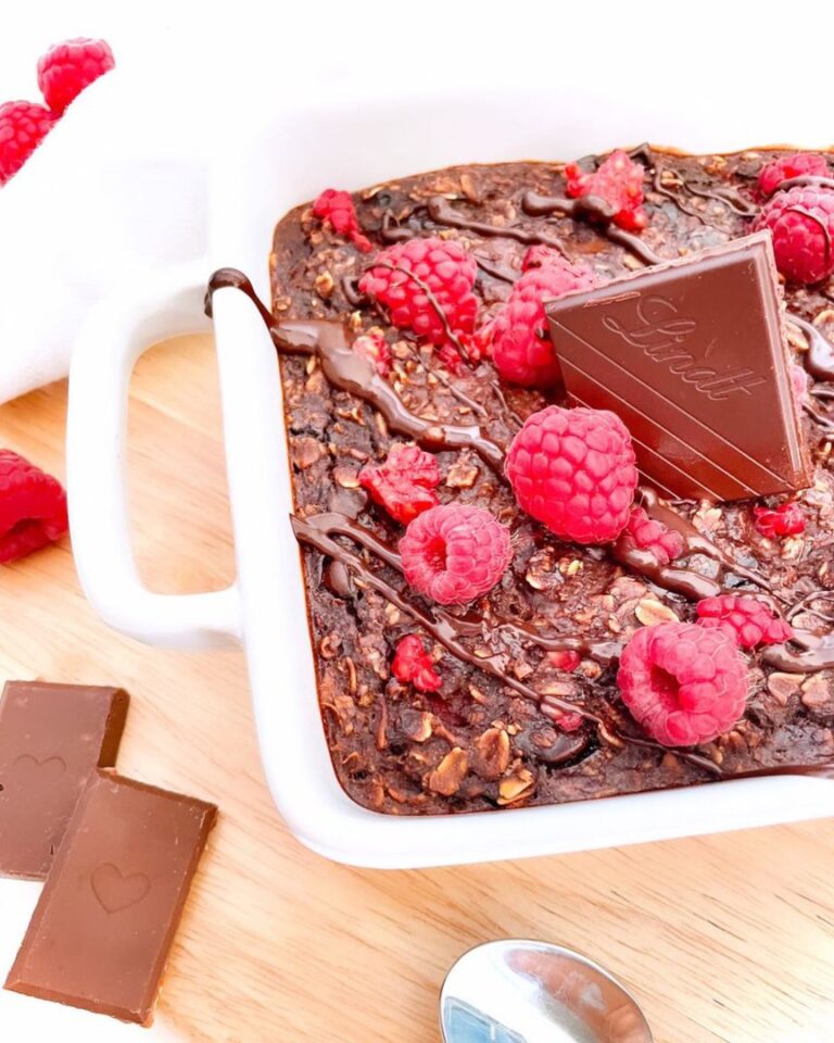Porridge au four Choco Framboise