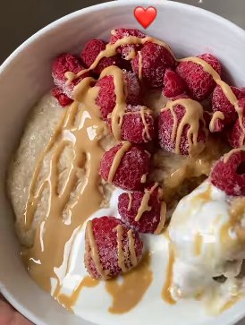 Porridge yaourt framboises