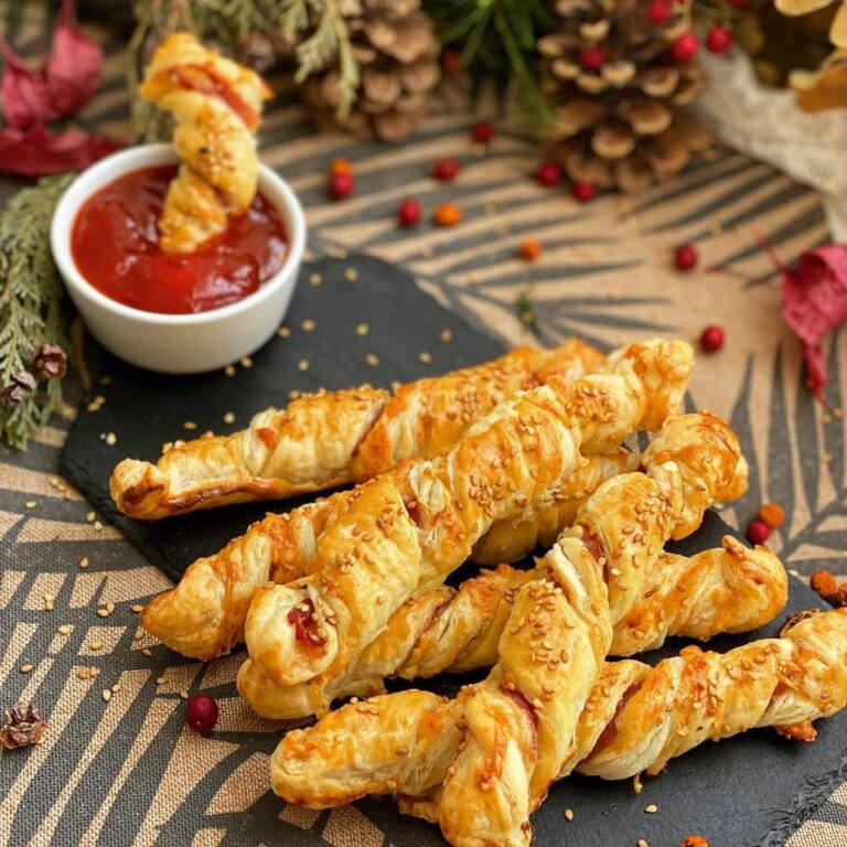 Torsades feuilletées jambon et fromage