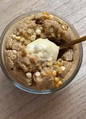 Baked oats chocolat blanc