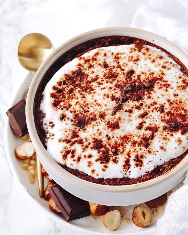 Porridge au four façon tiramisu choco