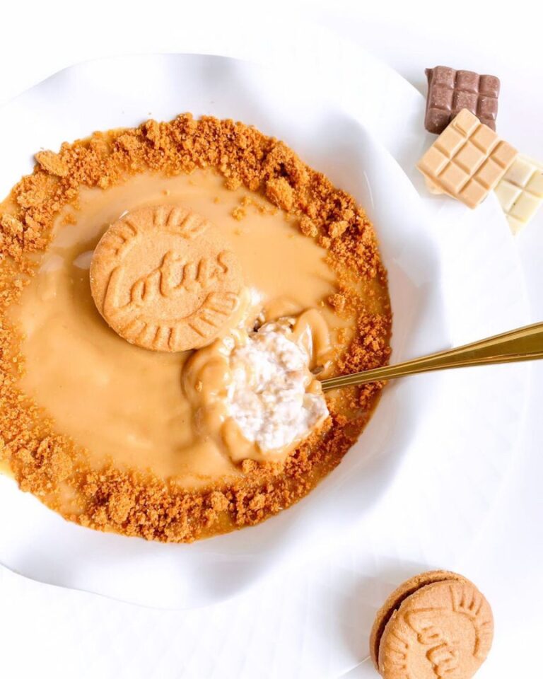 Bowl au aux flocons d&rsquo;avoine et à la crème de speculoos