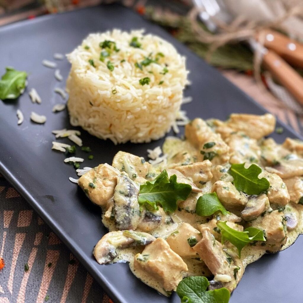 Riz à l’escapoule de poulet