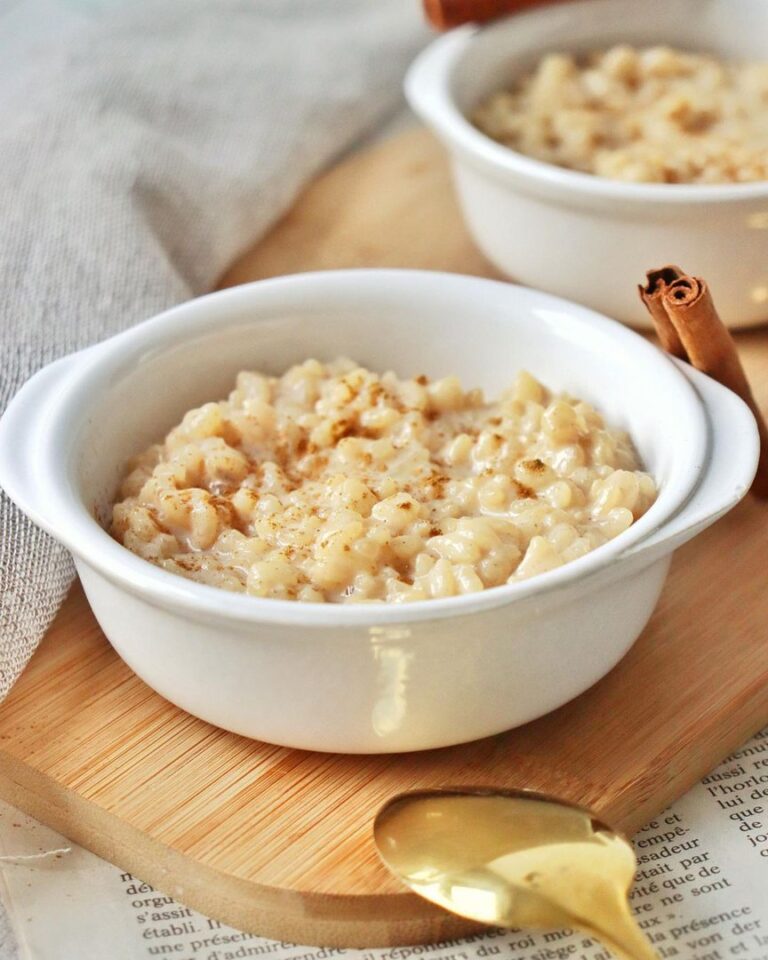Riz au lait infusé au Earl Grey