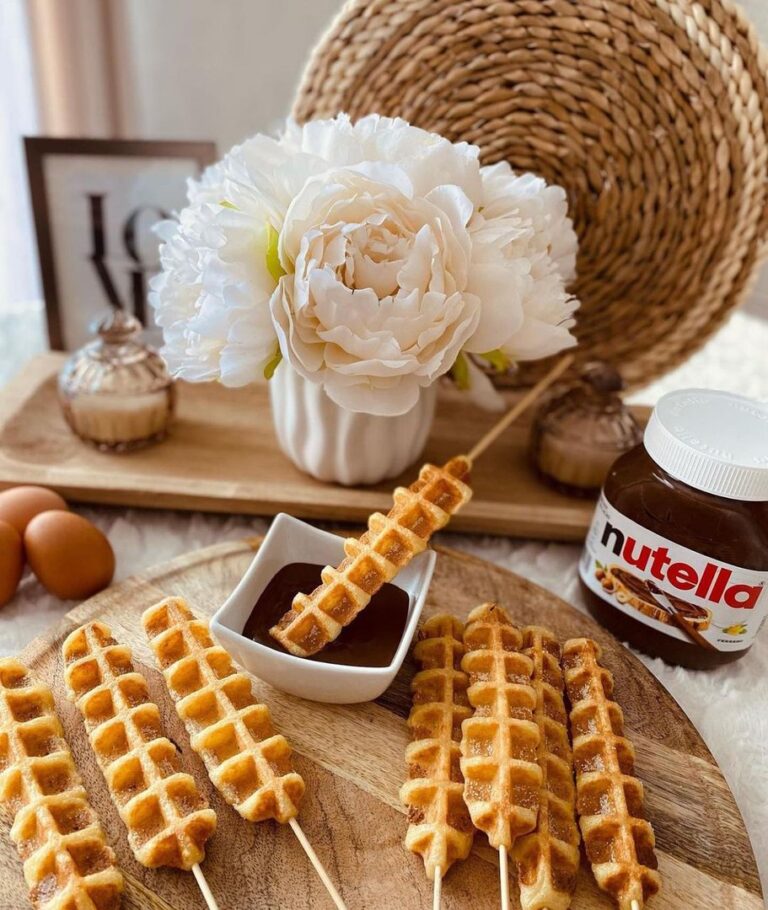 Brochettes de gaufres