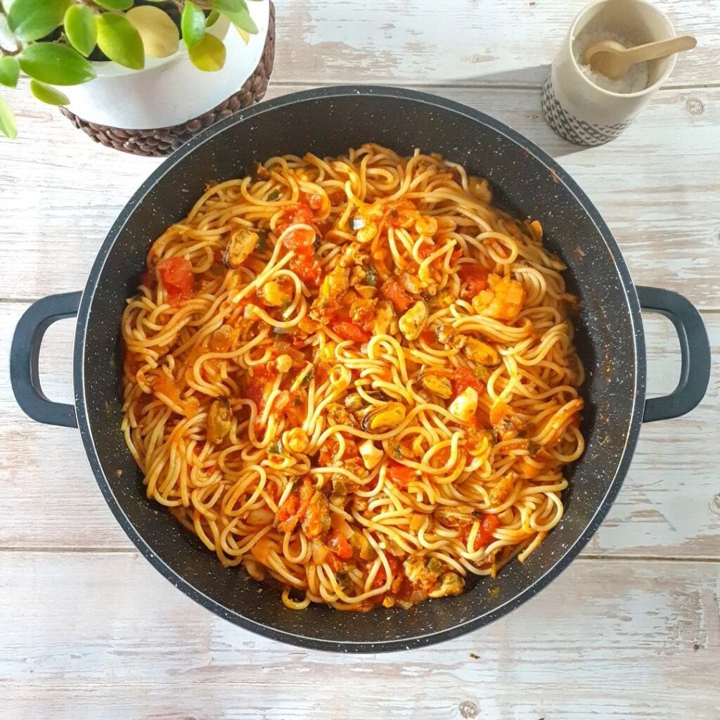 Spaghettis aux fruits de mer