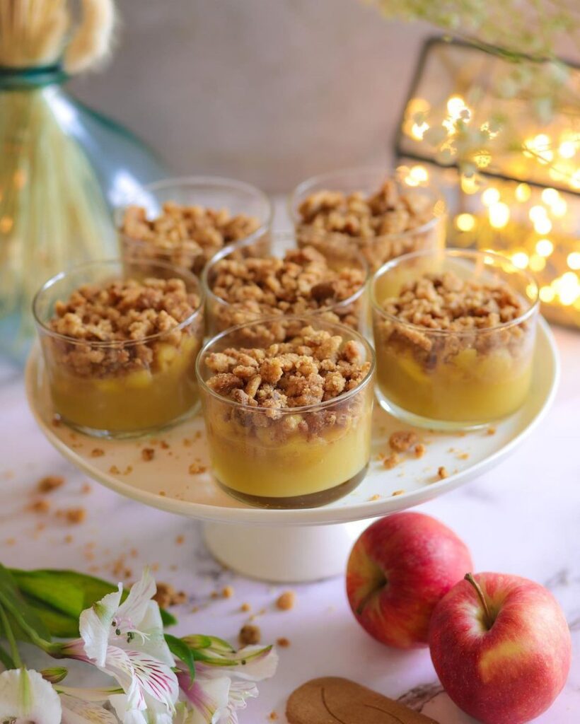 Crumble à la pomme speculoos vegan sans gluten