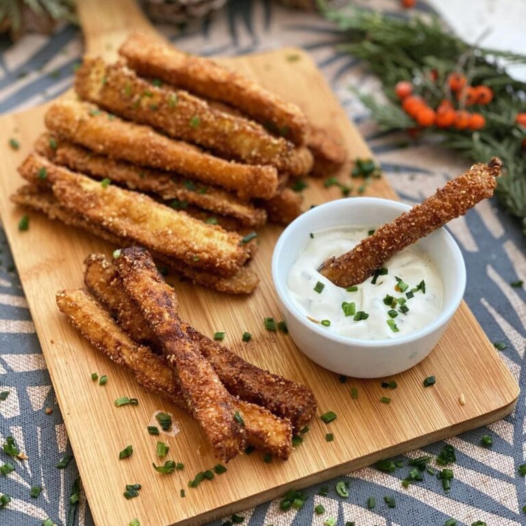Bâtonnets de courgette frits