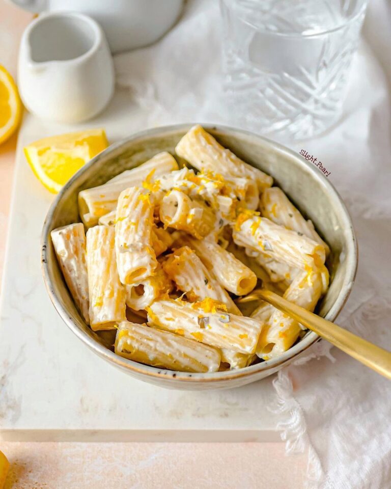 Pâtes au fromage de chèvre et au basilic