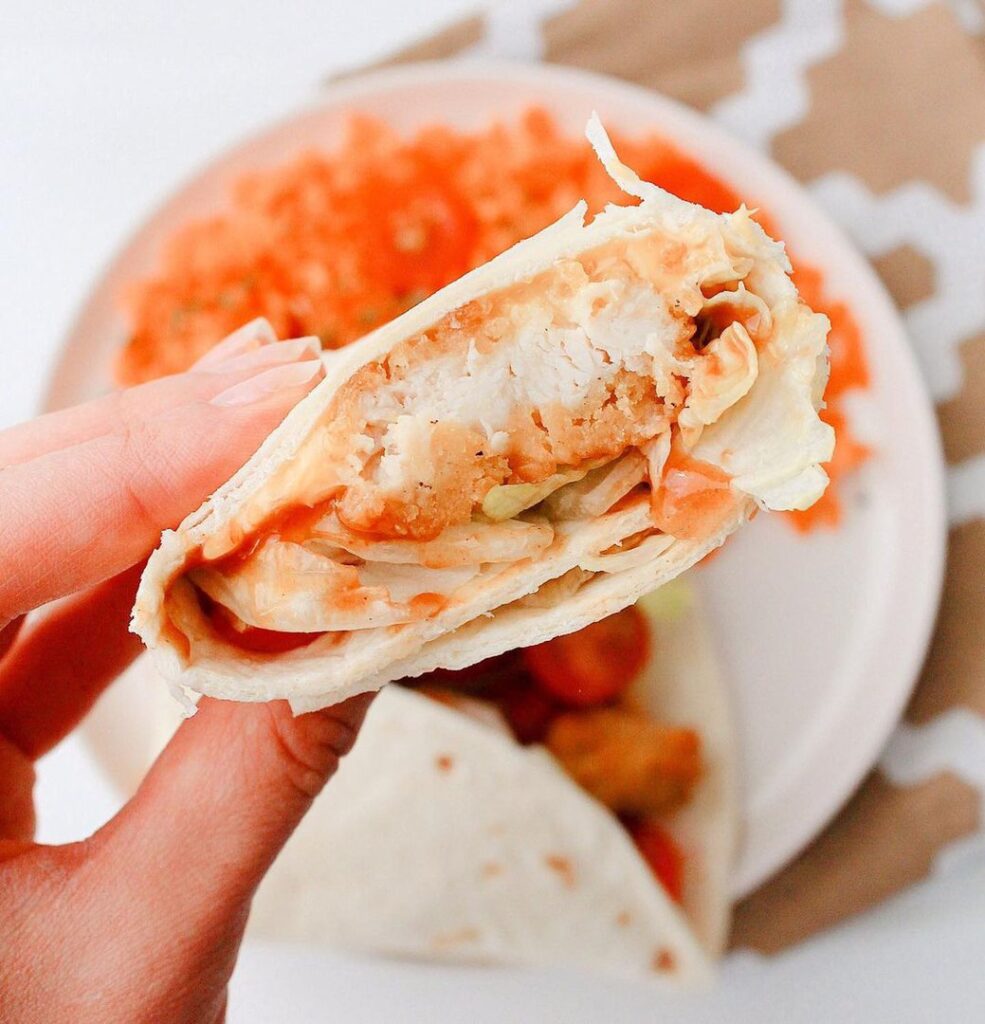 Wrap au poulet pané