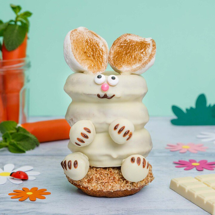 Conejito de tarta de zanahoria.