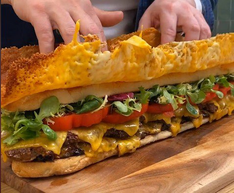 Hamburgão na baguete