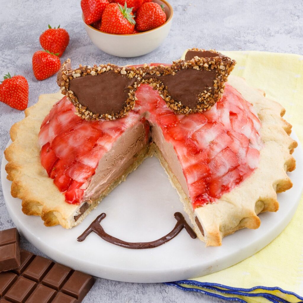Sonnenkuchen mit Erdbeeren