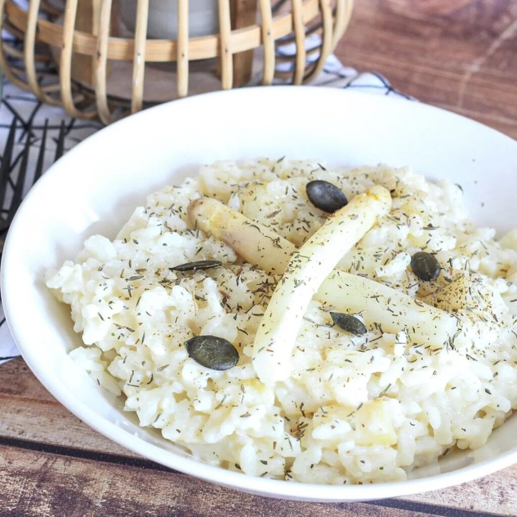 Risotto asperges & gorgonzola