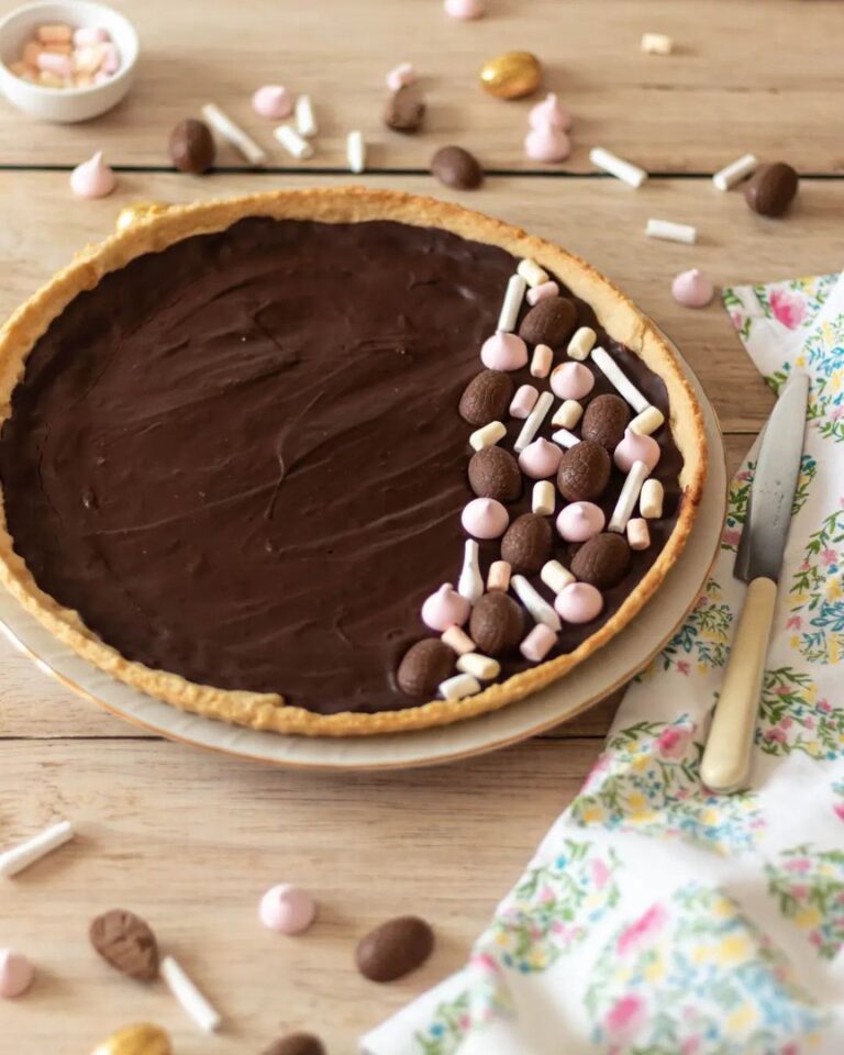 Tarte au chocolat et mini-guimauves