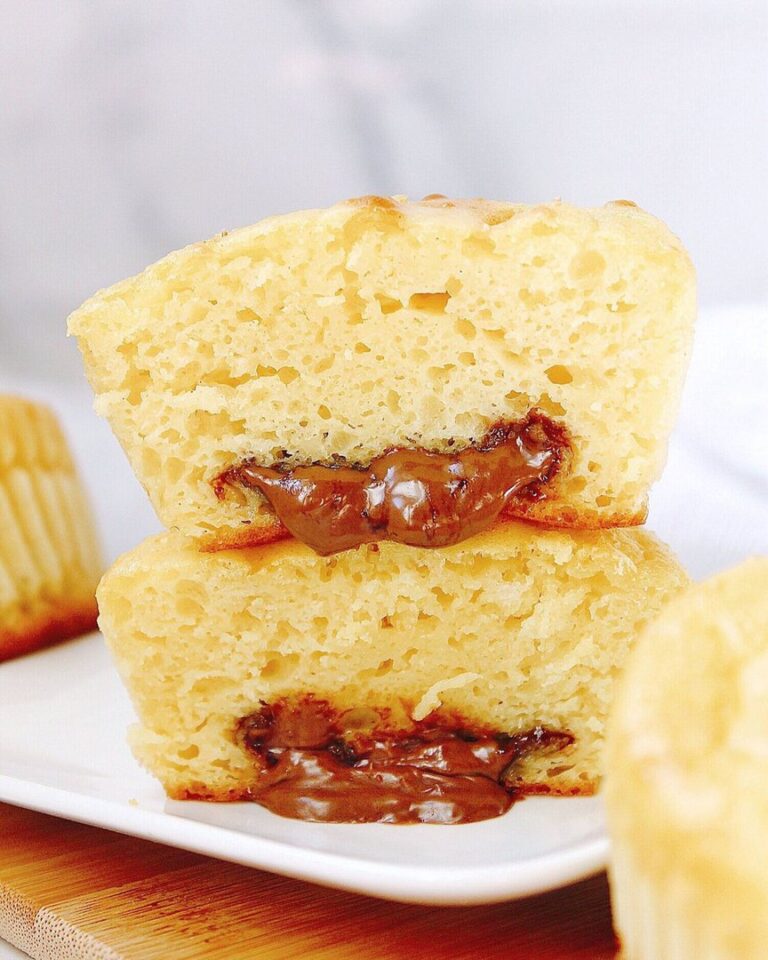 Muffins au fromage blanc coeur pâte à tartiner