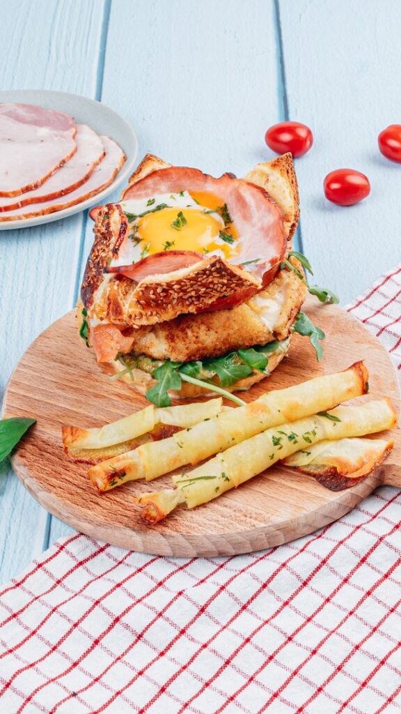 Ham & Mozzarella Burger