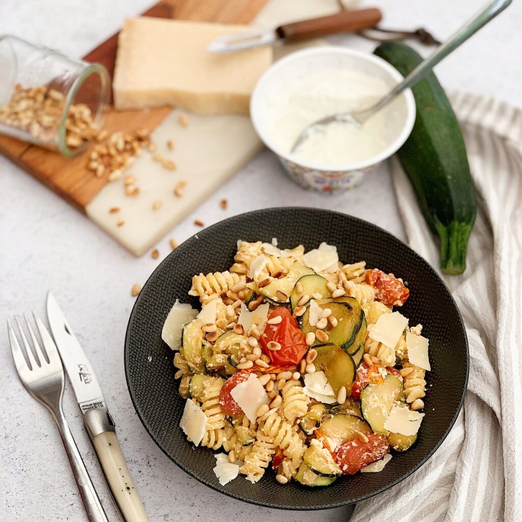 Pâtes courgettes et ricotta
