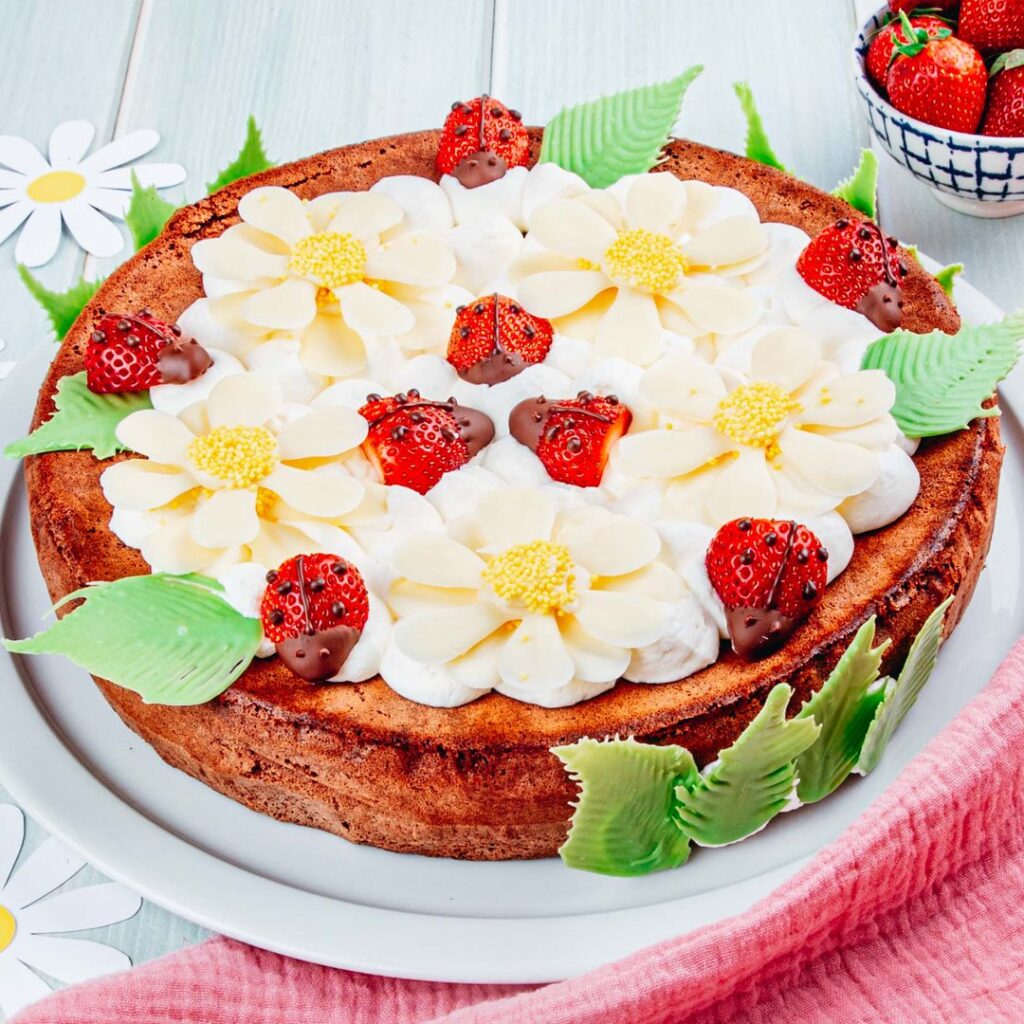 Schokokuchen mit Erdbeeren