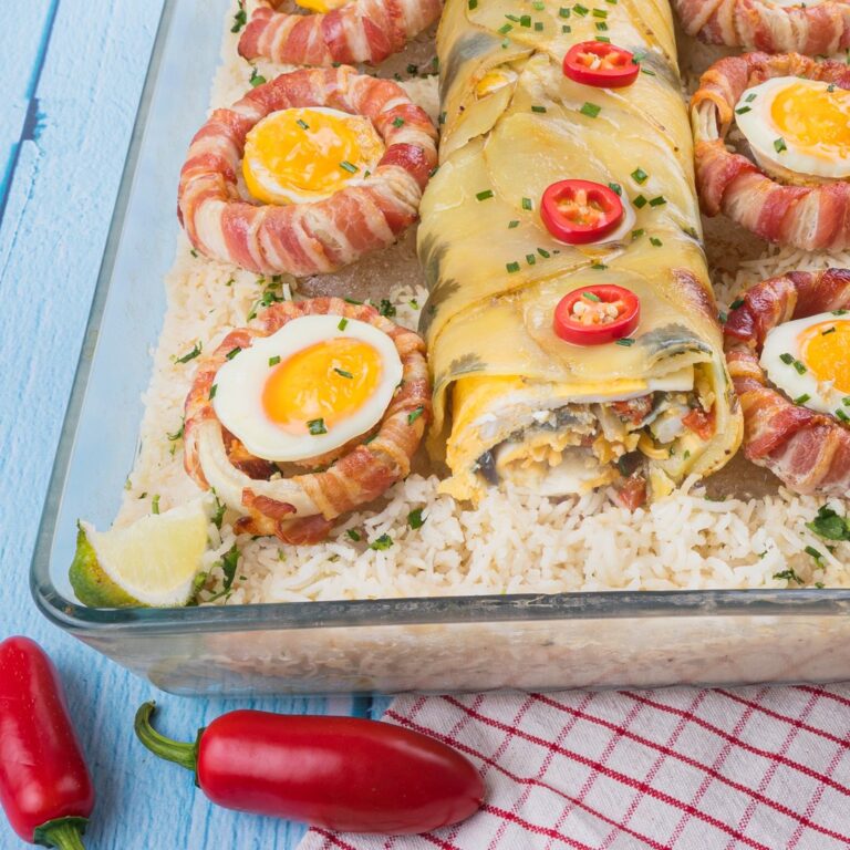 Cerveza y burrito de desayuno!