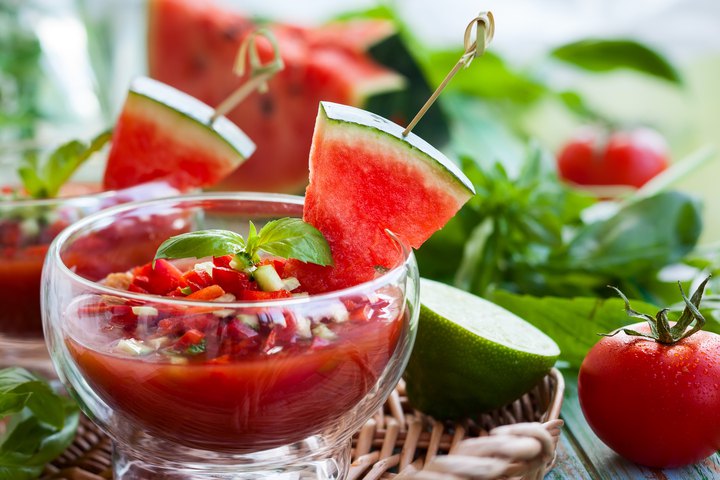 Erfrischende Wassermelonensuppe