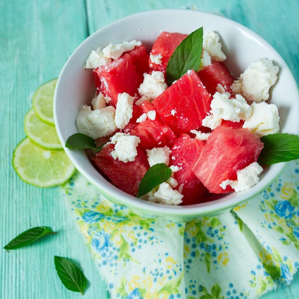 Erfrischender Wassermelonensalat