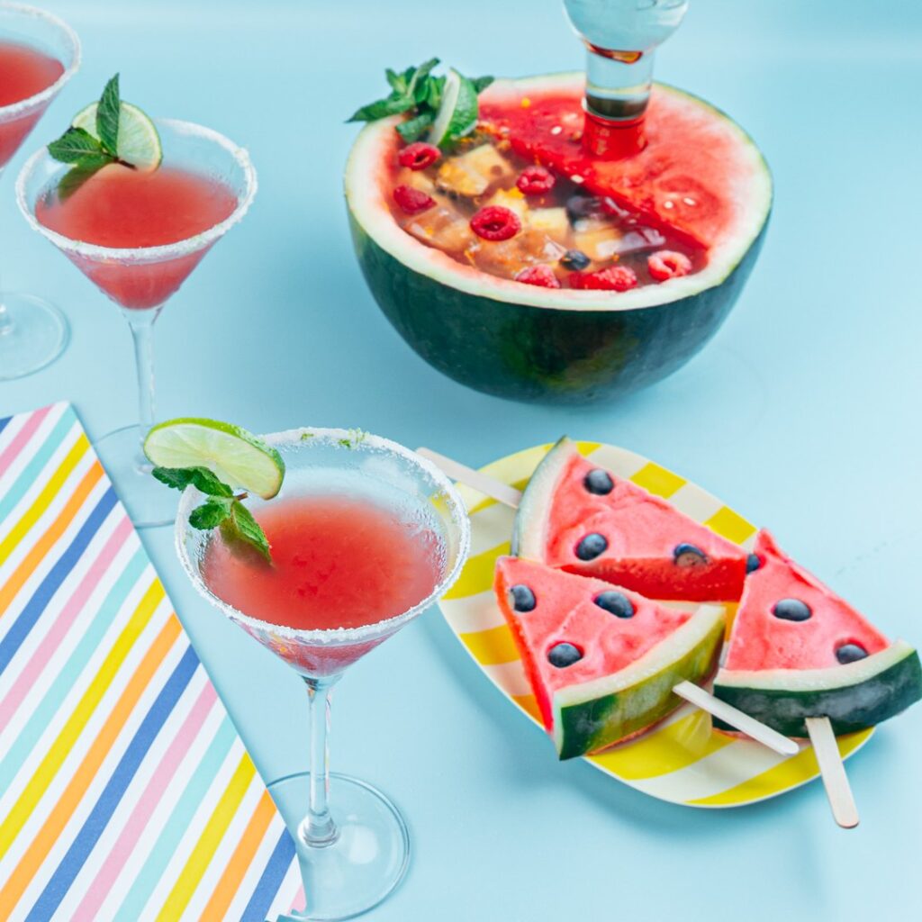 Erdbeer Rollen & Minz Julep