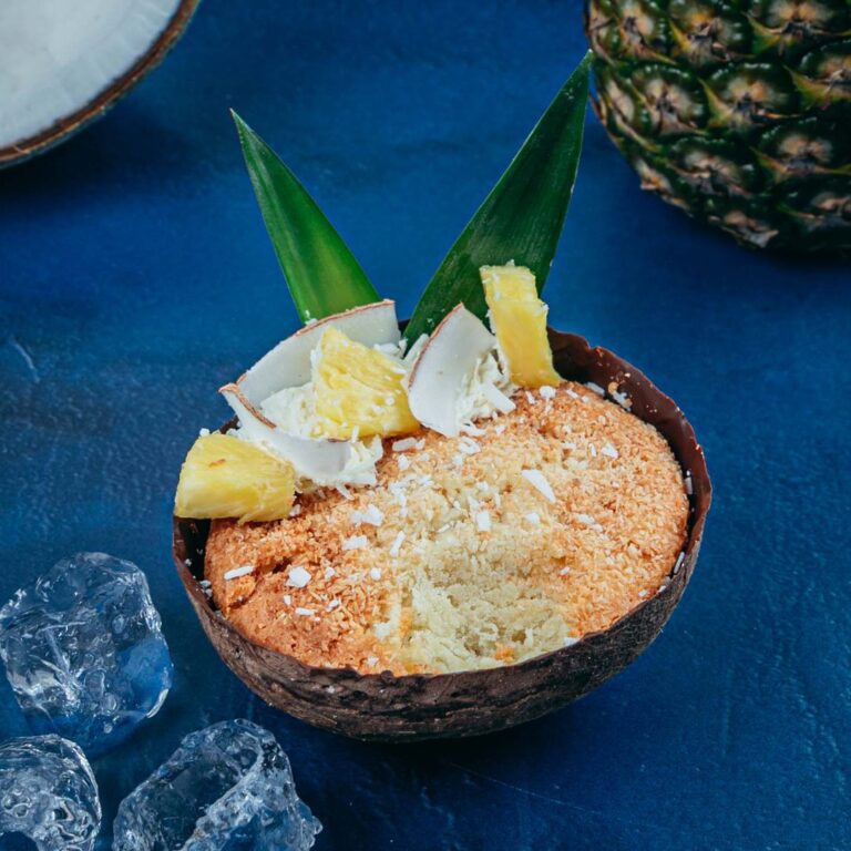 Piña Colada und Kokosnusskuchen