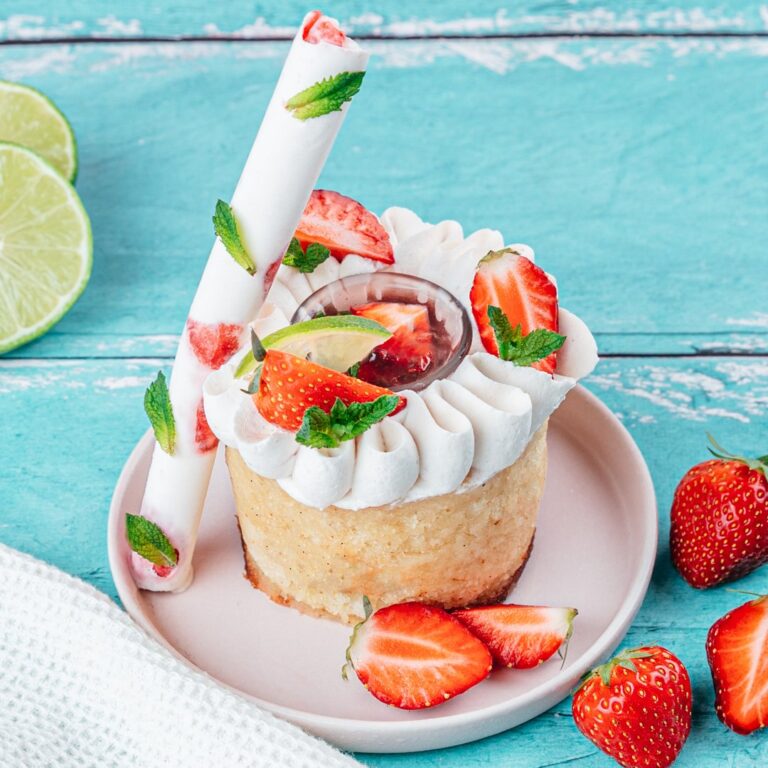 Erdbeer Minze Kuchen