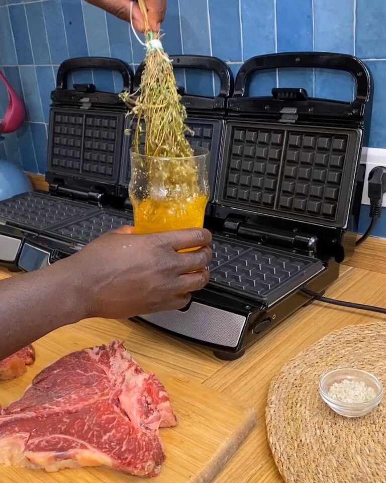 Pikante Steakwaffeln