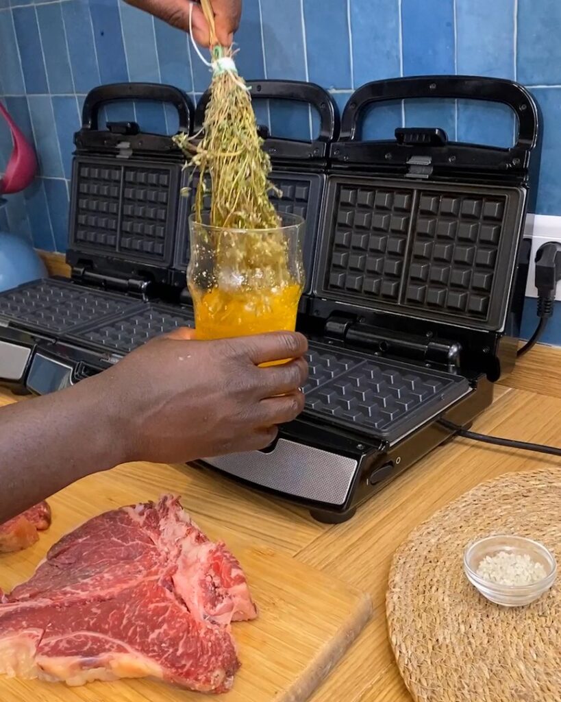 Pikante Steakwaffeln