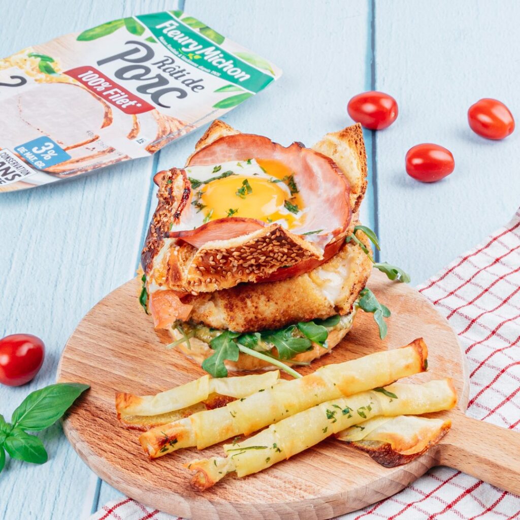 Hamburguesa de mozzarella y jamón!
