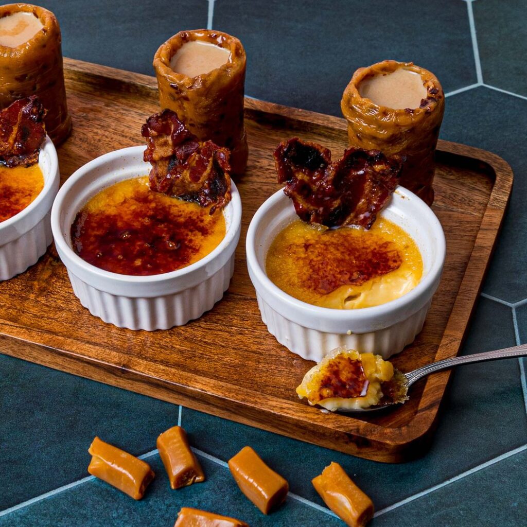 Kandierte Speck Crème Brûlée