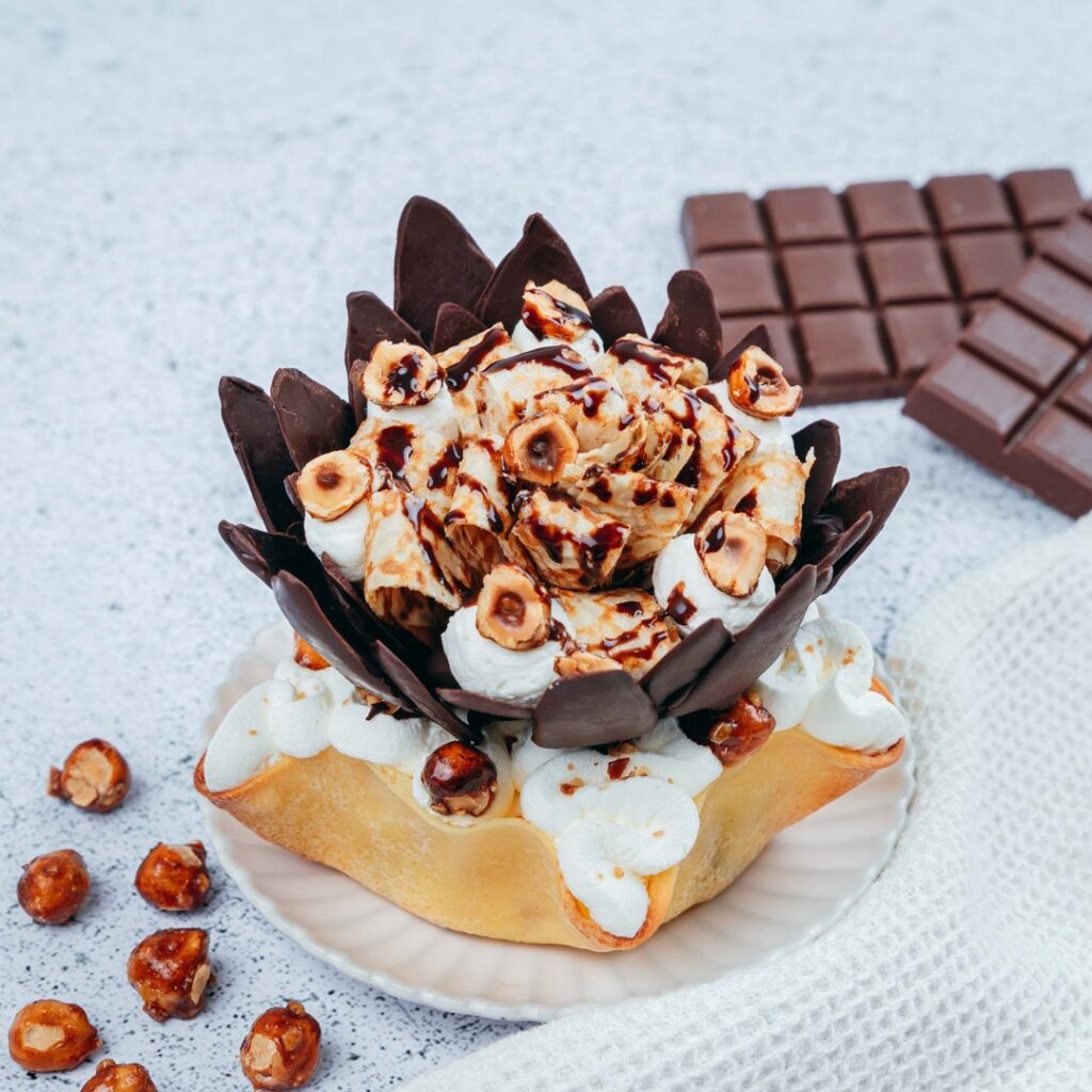 Crepas de flores de chocolate!
