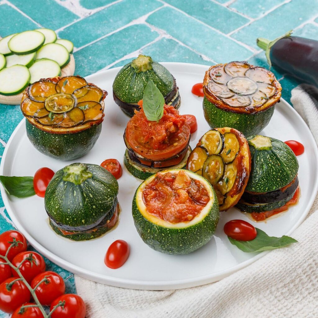 Vegetarian Stuffed Zucchinis