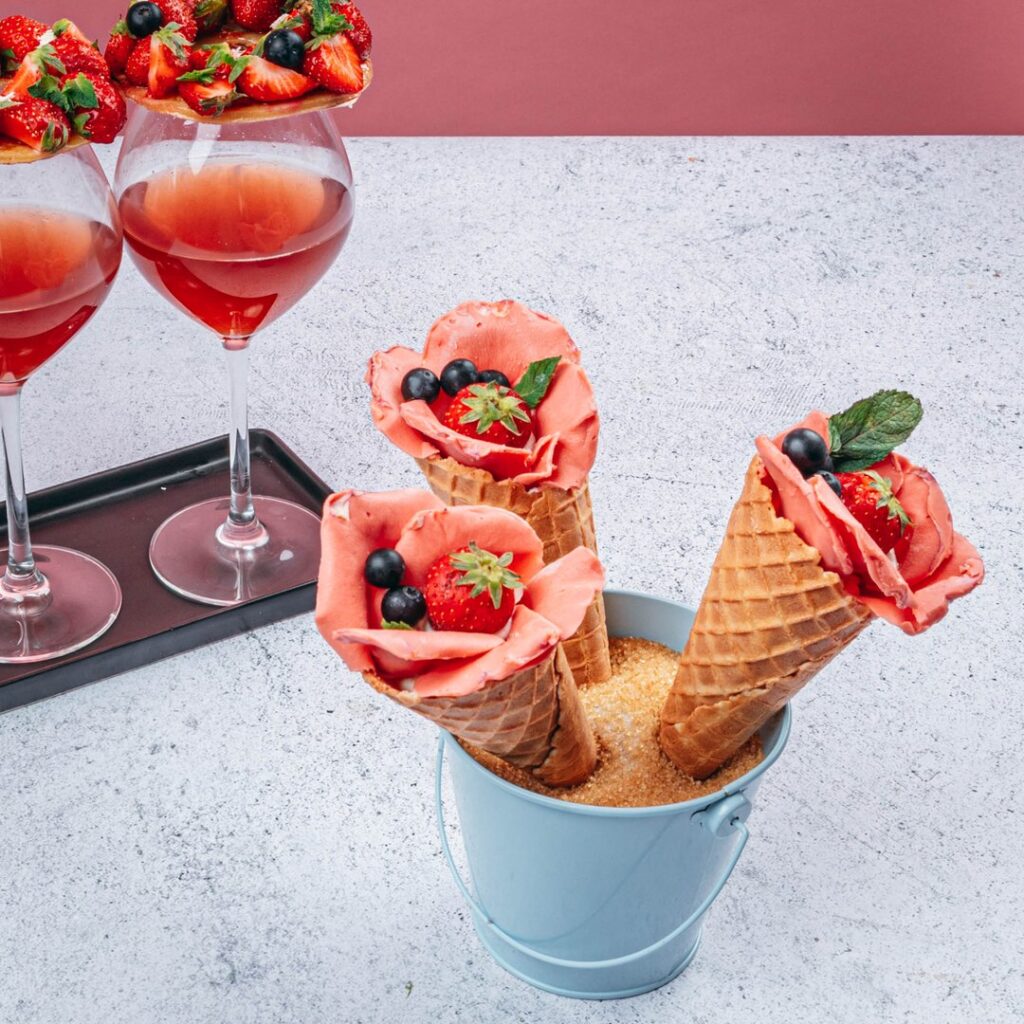 Romántico cóctel de frutas!