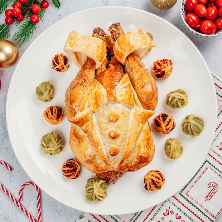 Weihnachts-Smoking-Hähnchen