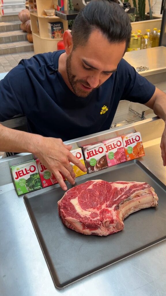 ¡Carne con salsa de gelatina!