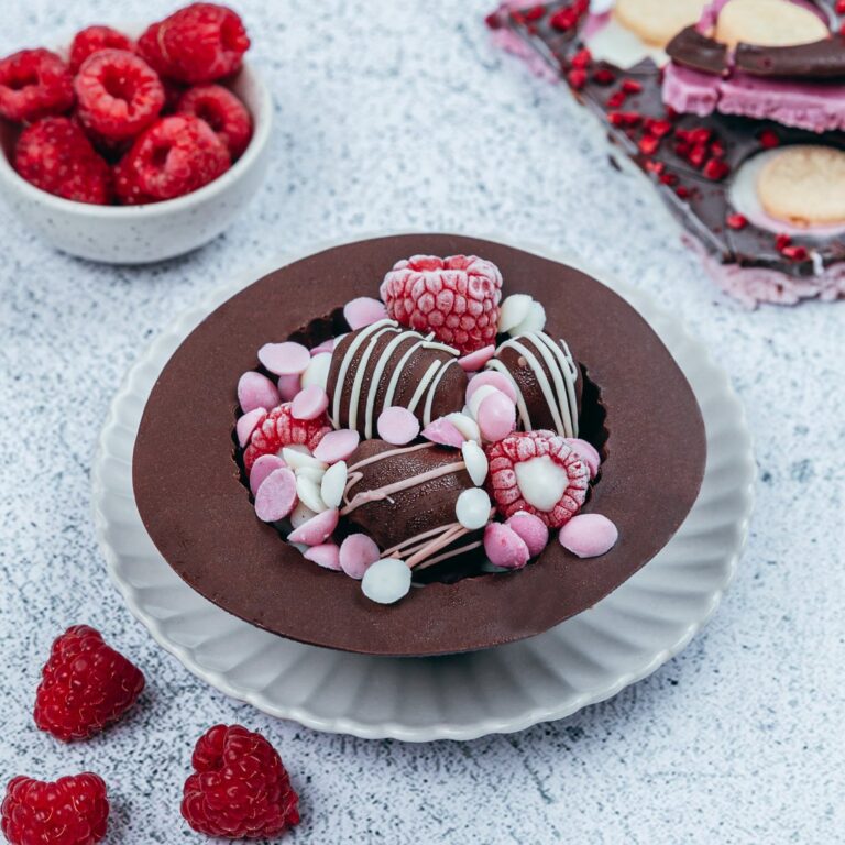 Copinhos de choco-framboesas