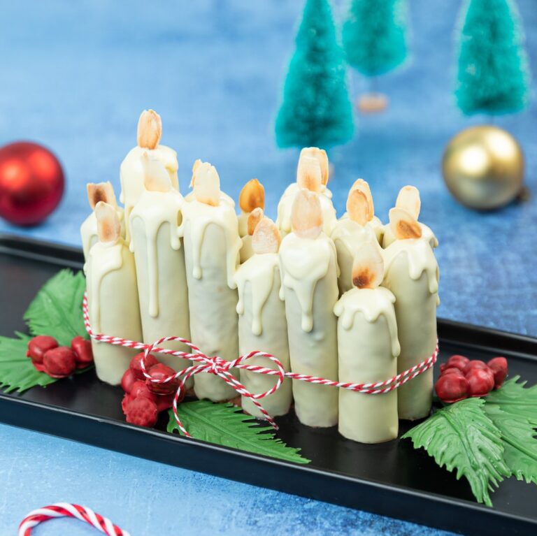 Le gâteau bougies de Noël
