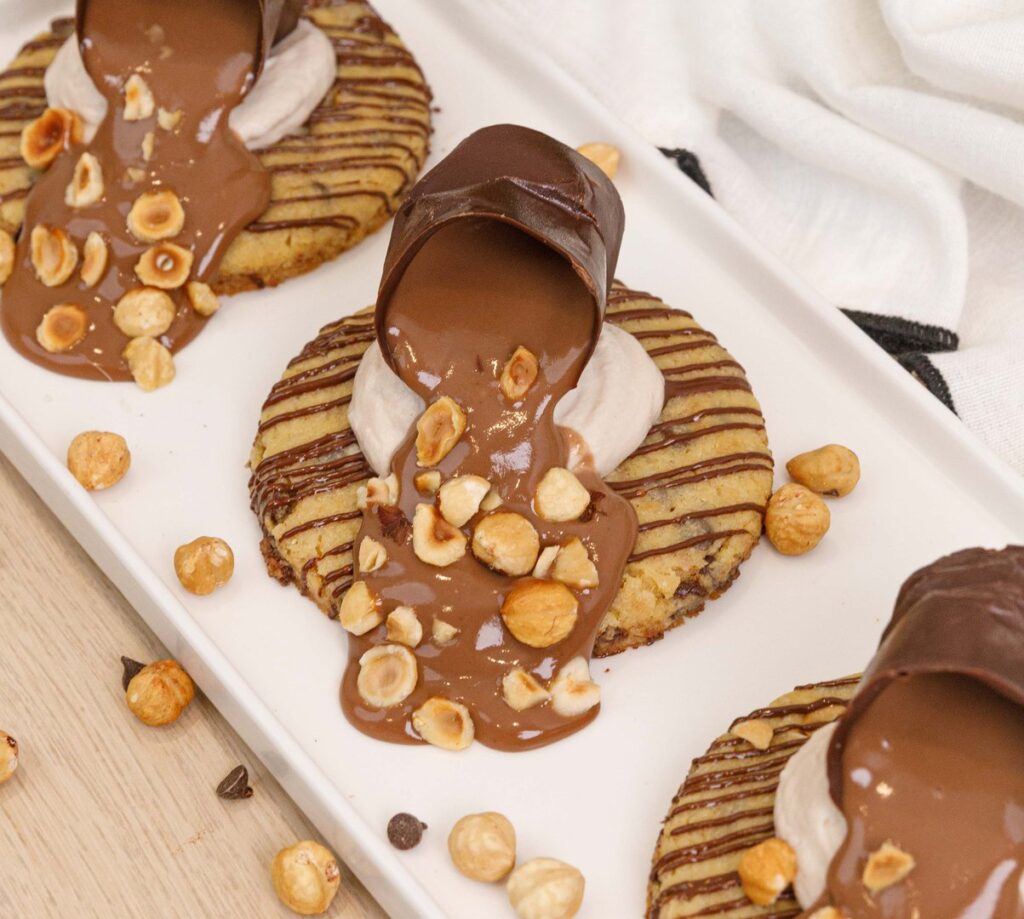 Biscoito ao chocolate derretido