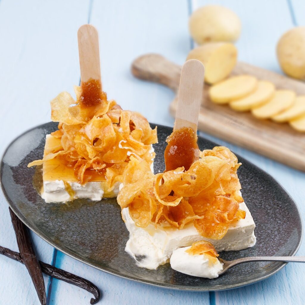 Piruletas de helado de arce y vainilla!