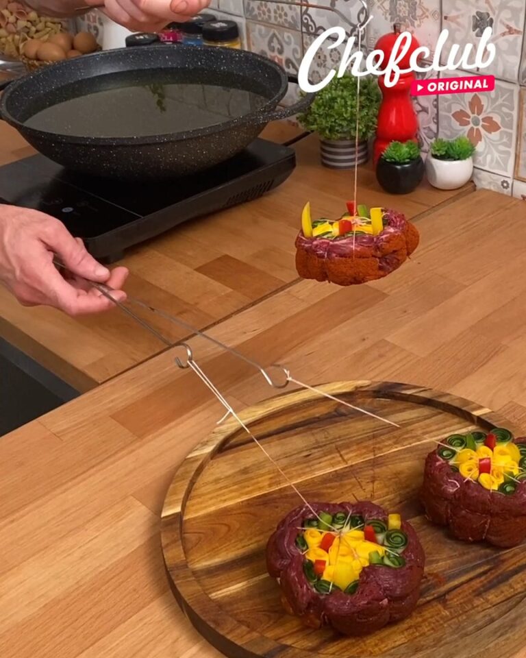 Bolinho de carne com legumes