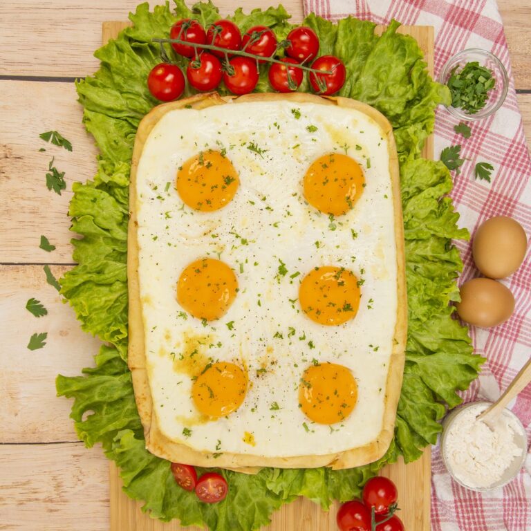 Gratinado de crepes com ovos