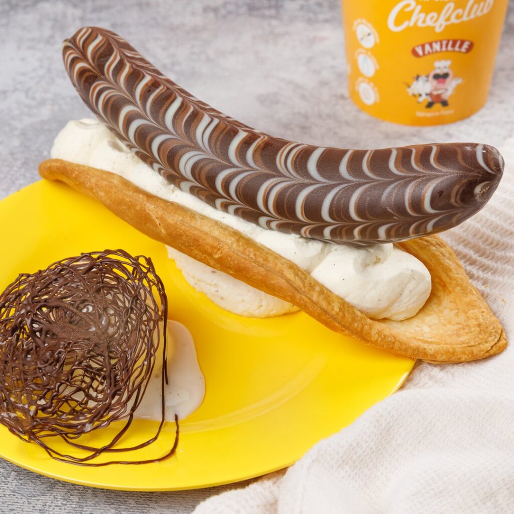 Plátano con chocolate!